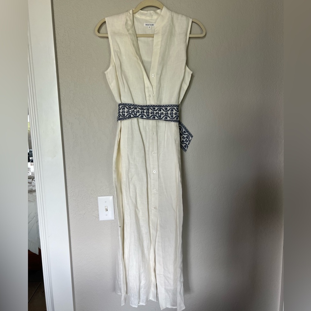 Beau & Ro ivory midi dress